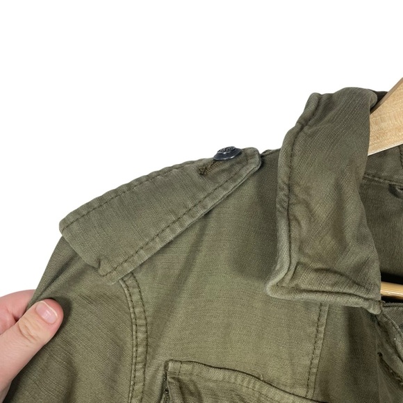 Free People Not Your Brother’s Surplus Cargo Jacket in Olive Green Size S - Picture 12 of 15